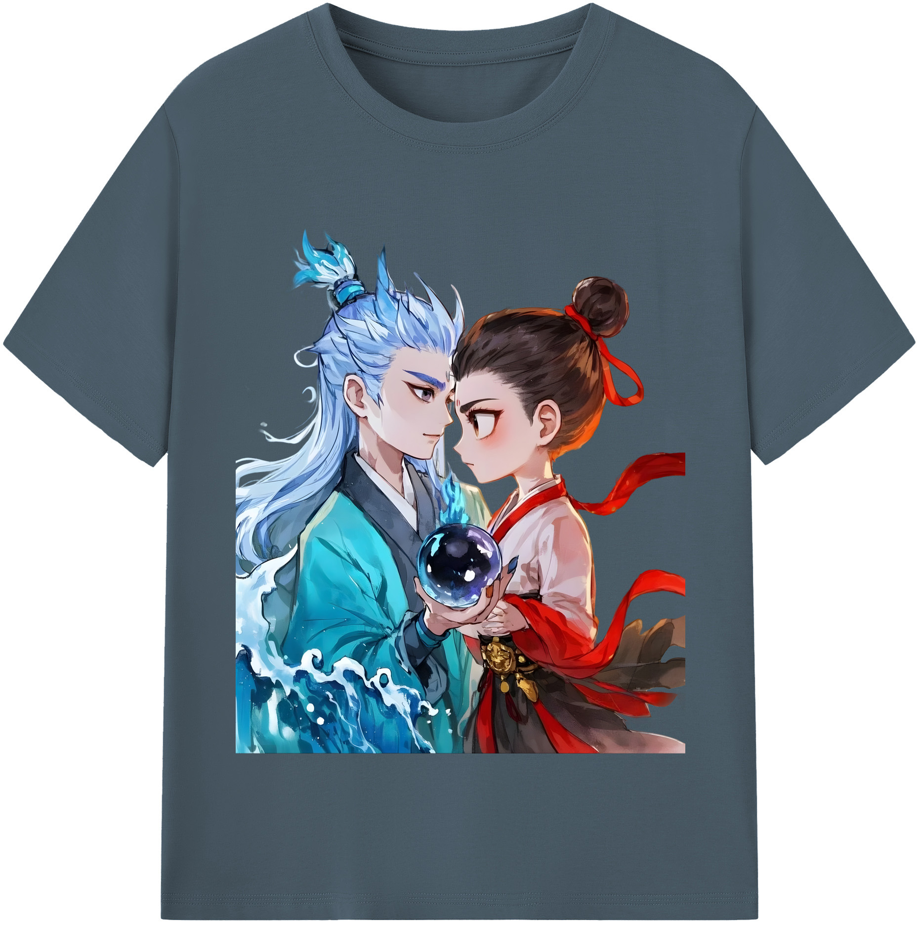 （画像用） Ne Zha 2 ナタ 魔童の大暴れ 綿100％半袖Tシャツ（フロントプリント）